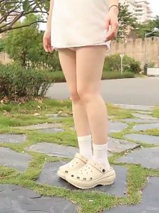 UoMeAi  Sandal Baim Jibbitz Wedges Sandal Kodok Wanita Kekinian EVA