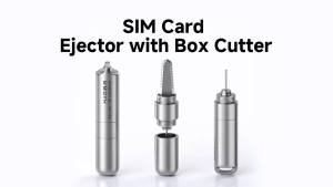 Hagibis Box Cutter SIM Card Tray Removal Tool Eject Pin Portable Keychain Box Opener Reset Tools Package Opener Serrated Blade