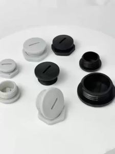 10Pcs IP68 Waterproof Nylon Thread Hole Plug M12-M63 M20×1.5 Plastic Sealing Cover Cap With Rubber Black Grey