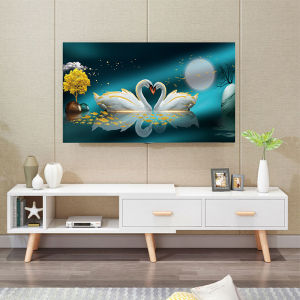 2022 New Dustproof TV Cover Cloth 55 Inch 65 Inch 75 Inch Desktop Monitor Protective Film Nordic Style Home Fabric Cover