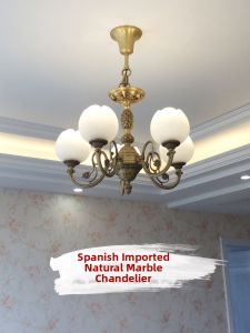 HADLITE | Antique European Style Luxury Copper And Marble Chandelier