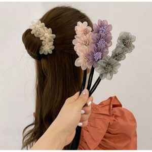 Dụng Cụ Hỗ Trợ Búi Tóc Hình Hoa Dành Cho Nữ thanh búi tóc hình hoa tạo hình cho tóc
