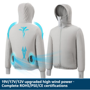 Portable Air Conditioner Jacket USB Fan Cooling Coat Outdoor Work Construction Fishing Hunting Lightweight Sun protection Jacket