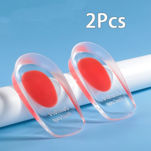 Silicone Heel Cups Gel Insoles for Shoes Men Women Heel Spurs Pain Relief Inserts Foot Cushion Height Increase Template Shoe Pad