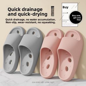 MONLEYTA | Buy One Get One Free Bathroom Slippers Mens Indoor Home Couples Special Leakproof Bathing Anti-slip Flip Flops Women