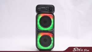 ZQS4270M Bluetooth Speaker Super Bass Dual 4*2 inches RGB Light High Quality Sound Portable Colored Light Bluetooth Speaker Wireless Karaoke Speaker Free Wireless Microphone & Remote speaker function with USB/SD/BT/FM