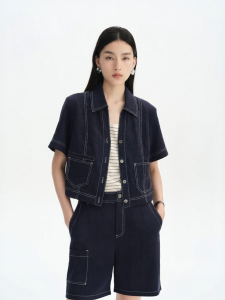 Eastern Light | Color Block Lycell Linen Short Sleeve Summer Shirt