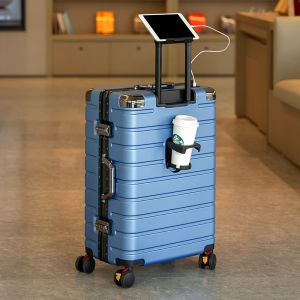MANLVSHI | Vali Có Khung Nhôm với Bánh Xoay êm và Khóa Mật Mã 20 inch