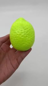 Handmade Crispy Lemon Stress Ball Squeeze Toy Color-Changing Fruit Crunchy Squishy Fidget Ball ASMR Sensory Stress Relief Toy