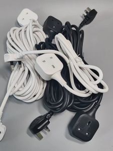 White Black Mayasia 1 Way Single Extension Cord 1m/2m/3m/5m Cable Short 1 Gang Extension 3pin Plug Mini British Standard Socket with Wire Drag Board Power Supply Anti-fall UK 3 Pin Plug Power Strips Travel Wall 排插座延长线
