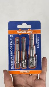 Bộ 3 đầu chuyển đầu tuýp Wadfow WSV4K01 gồm 3 kích cỡ chất liệu 50BV30 cứng chắc dụng cụ Wadfow chính hãng - Thinksafe