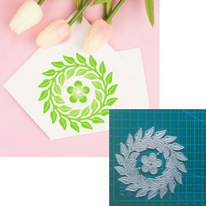 Flower wreath flower leaves metal cutting dies mold Scrapbooking paper craft knife mould blade punch template Embossing stencil