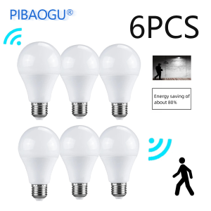 PIR Motion Sensor Light Bulbs E26 110V LED Lamp Auto Smart LED Bulb Energy Saving Bombillas Bedroom Kitchen Porch Lighting