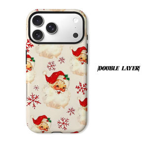 Vintage Santa Claus Phone Case for iPhone 18 17 16 15 14 13 12 11 Air Pro Max Plus Double-layer Cover