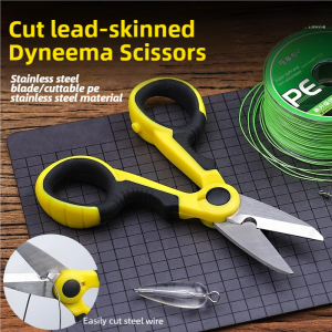 Stainless Steel Dyneema Scissors Electrician Portable Scissors Plier Cut PE Line/Lead sheet/Steel wire leader Fishing Scissor