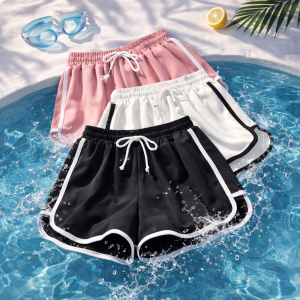 2026 Women Tennis Girl Shorts Summer Casual Sport Running Shorts Contrast Trim Elastic Waist Cute Hot Pants