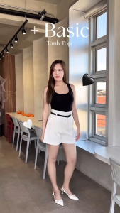 ชุดเซ็ท 2 ชิ้น เสื้อกล้าม & กางเกงขาสั้น ชุดเซ็ทใส่ไปเที่ยว ใส่วันสบายๆ ชุดไปเที่ยว ดูดีง่ายๆ | Amalyn_Collections