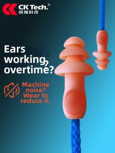 CK Tech. | Noise Reduction Earplugs with Line for Sleep