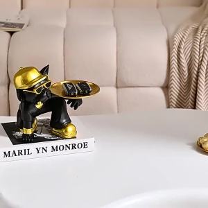 Bulldog Decorative Resin Key Tray