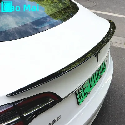 High Performance Sporty Tesla Model 3Y Tail Wing P Version Modification No Drilling Required ABS Material Car Accessory