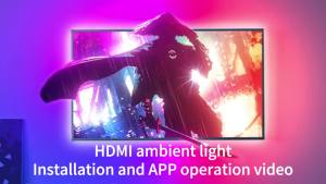 Immersion TV LED Backlight with Smart Tuya APP HDMI 2.0 Sync Box for 55-85 Inch TV Compatible with Alexa & Google Assistant