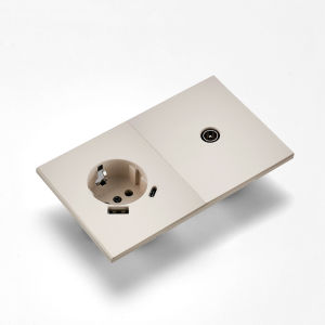 Skin Sensation USB A+C 1 Socket TV Integrated Panel Power Sockets Skin Feel Paint Embedded DIY Combination Embedded Paint Panel