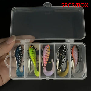 5PCS Soft Silicone Bait Artificial Wobblers For Trolling Bass Trout Spoon Pike Carp Jig Fishing Lures Swimbait Fishing Tackle