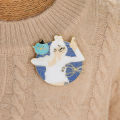 Anime Scissor Seven Brooch Cartoon Character Flying Chicken Badge Lapel Pin Metal Enamel Accessories Jewelry Cosplay Gifts. 