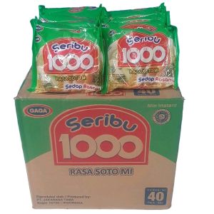 Indomie Seribu 1000 Rasa Soto Mi Instan Halal 40 Pcs - Mi Goreng Sehat dalam Kemasan Karton