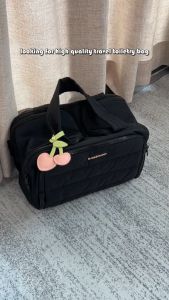 BAGSMART Portable Makeup Bag: Waterproof Wide-open Travel Toiletry Organizer