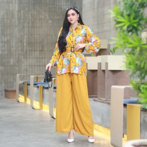 NEW ONE SET LAURA RAYON ARMOR PREMIUM MIX CRINGKLE  / SETELAN DAUN MOMMY SET