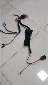 Bộ dây điện độ còi xe hơi xe máy 12V Dây đồng nguyên chất bọc vỏ chống cháy bộ dây điện rơle xe hơi