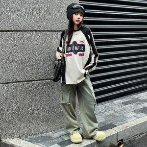 Loose Cotton Hip Hop Long Sleeve T-Shirt for Boys And Girls Spring Autumn New Style Comfortable Breathable Casualwear