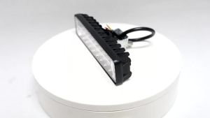 KEVANLY | 1pcs Motorcycle Double Row 18SMD LED Spotlight High Bright Work Light Offroad Automobile Truck Driving Lamp White Yellow