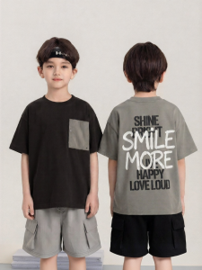 Letter Print Patch Pocket Breathable T-Shirt