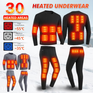 Winter USB Electric Heating Jacket Heated Thermal Underwear Men Women Sports Thermal Heated Underwear Electric Heated Equipmen
