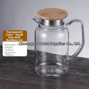Acrylic Striped Clear Cold Water Pitcher