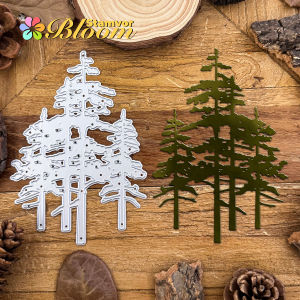 Original Retro Forest Pine Trees Metal Cutting Dies Scrapbooking Decorative Embossing