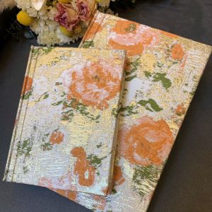 Sổ Tay Màu Cam Hebens Book Sổ Tay Vải Bọc Dày Màu Cam Mềm Mại Dành Cho Nữ Sổ Tay Nhật Ký Dễ Thương Sổ Tay Quà Tặng