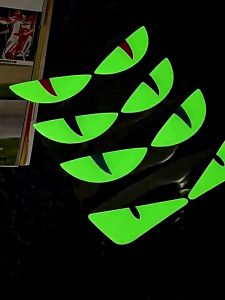Motorcycle Luminous 3D Devil Eye Sticker Cat Eye Decal Suitable For Ebike Universal