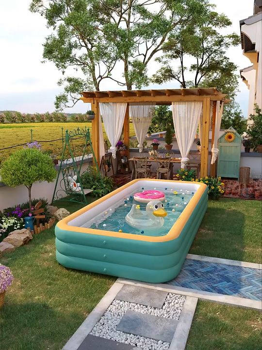 Kolam Renang Anak /kolam renang anak free pompa/kolam renang besar jumbo/kolam renang anak murah/Kolam Renang Anak Mandi Bola Kolam Karet Ocean Pool/Kolam Renang Bahan Tebal Ukuran Besar Tinggi /Kolam Renang Anak Jumbo 3 Rings