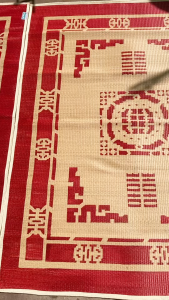 Chiếu cói Thái Bình in hoa may viền chống mất ngủ nằm mát lưng bền đẹp size 1.6x2m