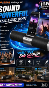 (Buy 2 Cheaper) Branded Onstage Wireless Bluetooth Audio Portable Speaker - HiFi Surround