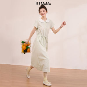 HTMEME | Preppy Stripe Sweet Midi Dress Summer