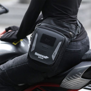 Rhinowalk Motorcycle Waist Leg Bag With Rainproof Cover 2.4L Large Capacity Wear Resistant Tactical Motorcycle Tank Bag Riding Travel luggage Storage Crossbody Phone Bum Packs Motorcycle Accessories