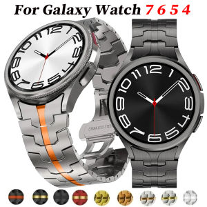 Luxury Stianless Steel Band for Samsung Galaxy Watch 7 6 4 5pro 40 44mm Classic 42 46mm 43 47mm Curved End Bracelet No Gaps Band