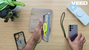 UAG Samsung S25 Ultra Pathfinder Clear with Magnet Bundle - Active Neon Lanyard