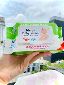 [HCM] (COMBO 5 GÓI) Khăn baby xanh lá eco (100% nguyên liệu nhập khẩu)