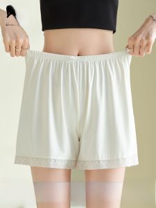 MiiOW | กางเกงขาสั้นผ้าไหมน้ำแข็งหลวมๆ สำหรับผู้หญิง กางเกงขายาวทรงหลวมสบาย ๆ ระบายอากาศได้ดี ป้องกันแสงแดด ใส่ในบ้าน ฤดูร้อน 2025