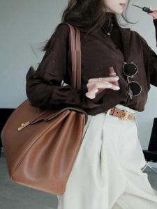 Fashion Sophisticated Chestnut Button-down Suede Shirt